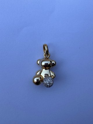 Colgante Osito Dorado con Circonitas