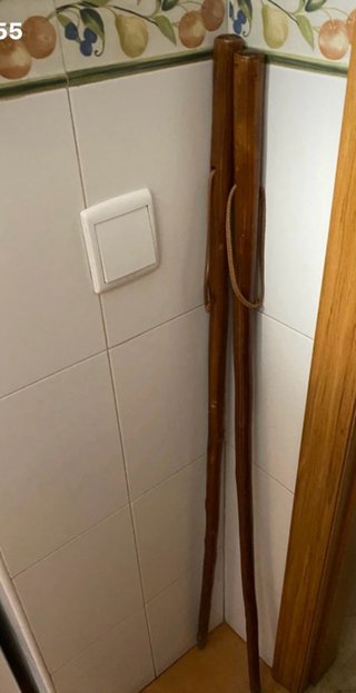 2 Bastones de senderismo de madera