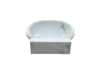 Lavandino in marmo bianco · per il bagno · Mobili