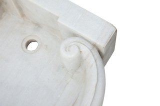 Lavandino in marmo bianco · per il bagno · Mobili