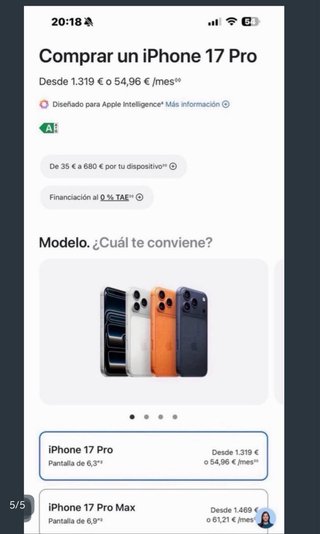 iPhone 17 Pro 256GB Azul + Funda - NUEVO