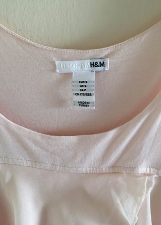 Vestido H&M volantes rosa Talla S