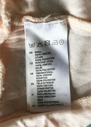 Vestido H&M volantes rosa Talla S