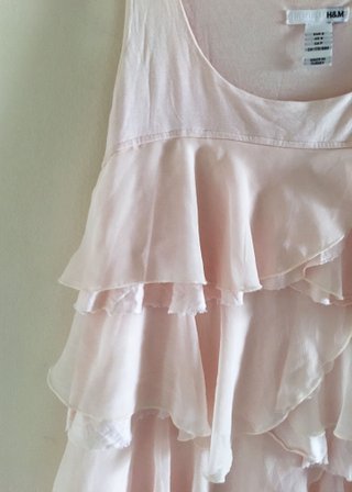 Vestido H&M volantes rosa Talla S