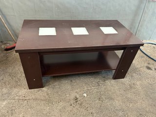 Mesa de centro elevable madera y cristal