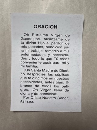 Santini immagine sacra 5 pz Vergine di Guadalupe