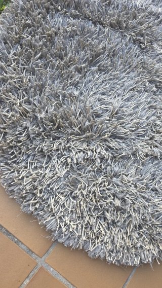 Juego de alfombras gris plata