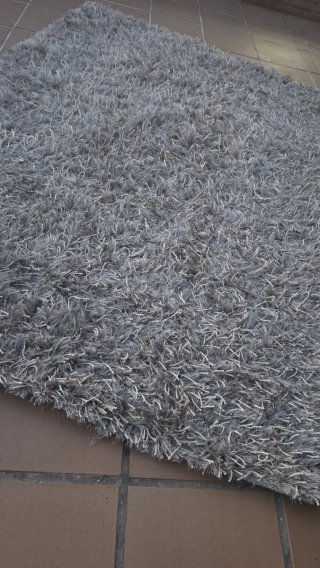 Juego de alfombras gris plata