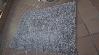 Juego de alfombras gris plata