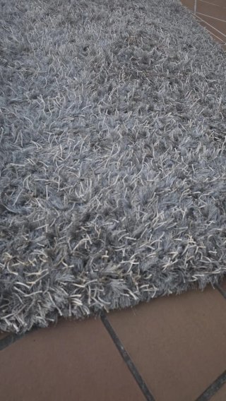 Juego de alfombras gris plata