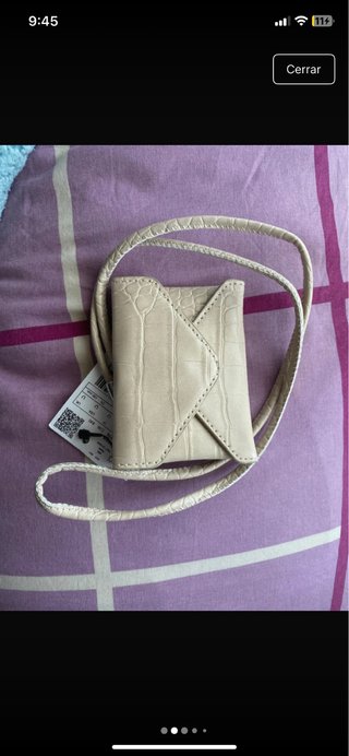 Mini Cartera Mango efecto piel cocodrilo