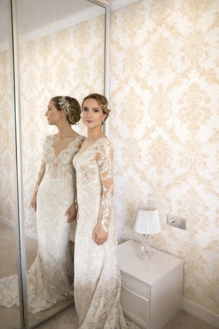 Elegante Vestido de Novia Sirena Encaje