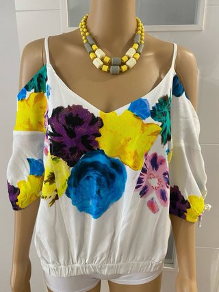 Blusa Desigual Hombros Descubiertos Floral
