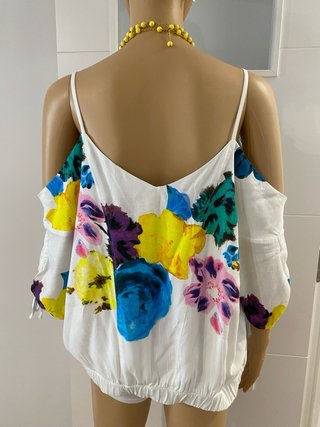 Blusa Desigual Hombros Descubiertos Floral