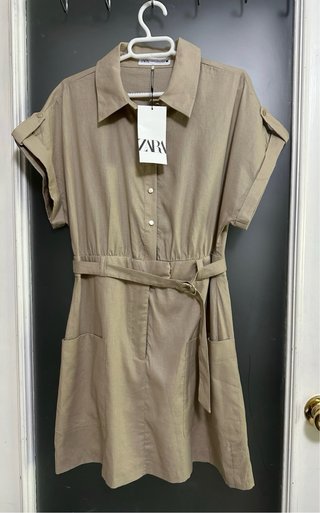 Vestido Zara lino