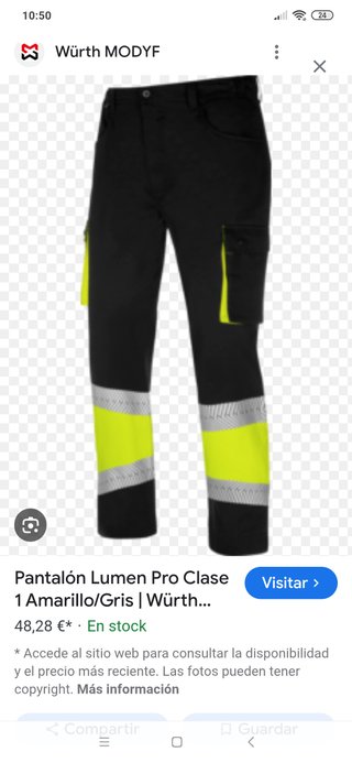 Pantalón de trabajo talla S