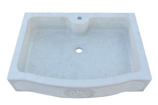 Lavandino in marmo bianco di Verona Made in Italy