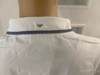 Camisa Armani Jeans Blanca Manga Larga
