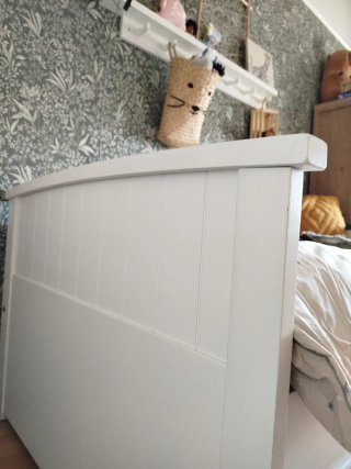 Cama nido Bainba madera lacada en blanco.