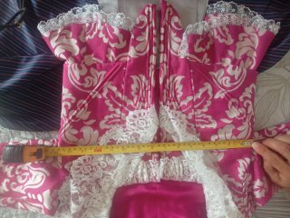 Traje de Fallera Completo Rosa y plateado