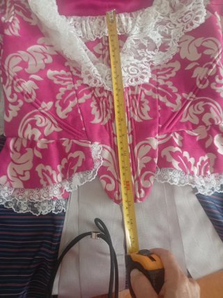 Traje de Fallera Completo Rosa y plateado