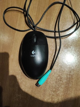Ratón Logitech PS2 Negro