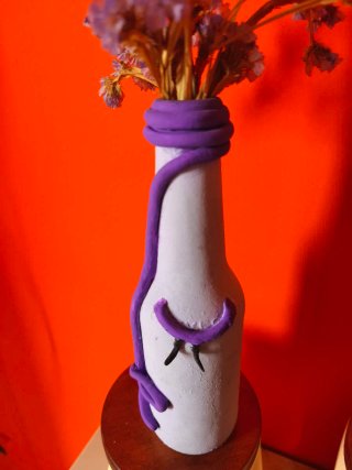 Botella Decorativa Cara Minimalista
