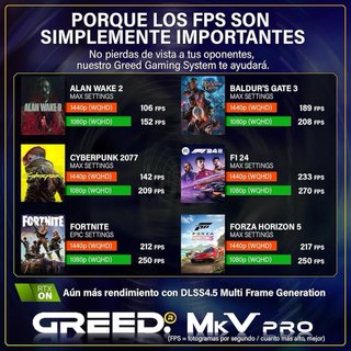 PC Gaming Greed MK5 Pro Ryzen 7 7800X3D RTX 5080