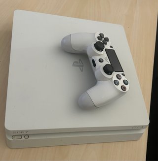 Ps4 Slim Blanca + Mando+Cables