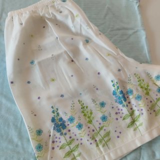 Pijama corto mujer azul flores nuevo