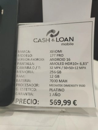 Xiaomi 17T Pro 256GB Nero
