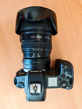 Canon EOS R + Adaptador EF/RF + Lente EF 24-105mm