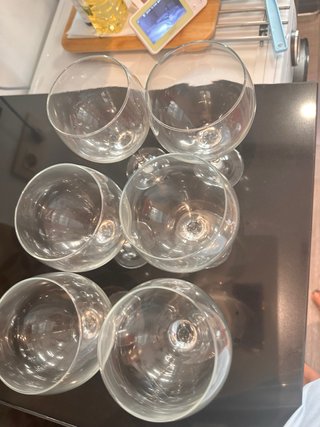 Set de 6 copas de cristal