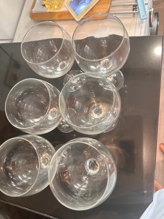 Set de 6 copas de cristal