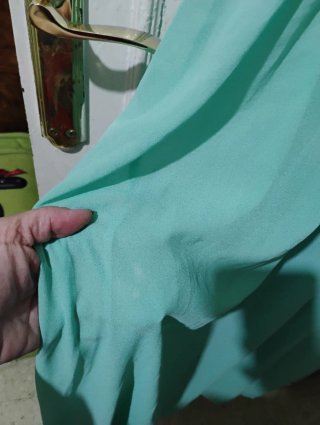 Vestido largo teal con flores