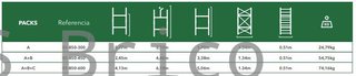 Andamio Modular Aluminio - 4,45 Metros - Pack A+B