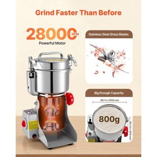 Macinino elettrico per cereali, 800g, per spezie c