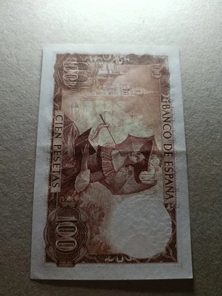 100 Pesetas 1965 sin serie