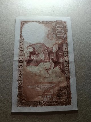 100 Pesetas 1965 sin serie