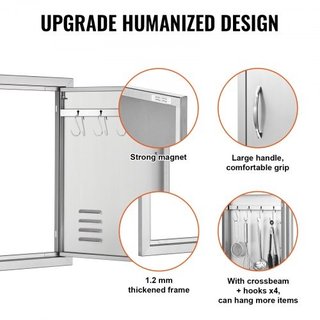 Sportello di accesso per barbecue, 610x431 mm, spo