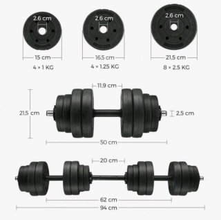 Set Manubri Regolabili (tot 30kg)