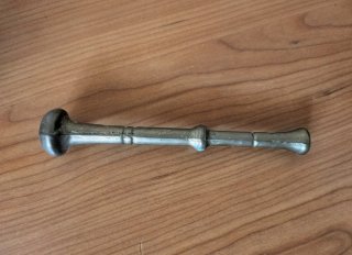 Almirez antiguo bronce con maza