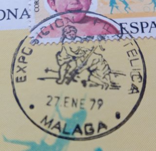 Tarjeta postal Exposición Filatélica Málaga 1979
