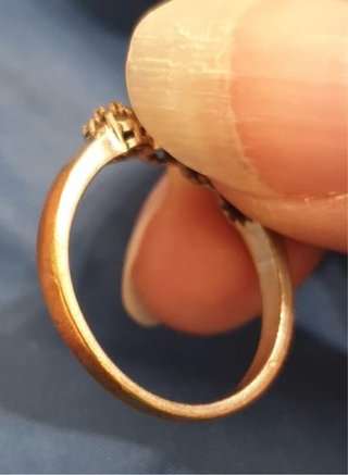 Anello 3 Rosette Zirconi Vintage Argento Oro