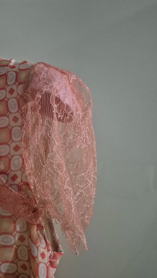 Elisabetta Franchi abito corto fantasia albicocca