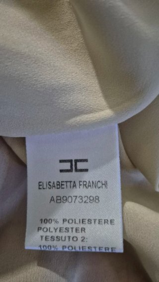 Elisabetta Franchi abito corto fantasia albicocca