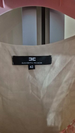 Elisabetta Franchi abito corto fantasia albicocca
