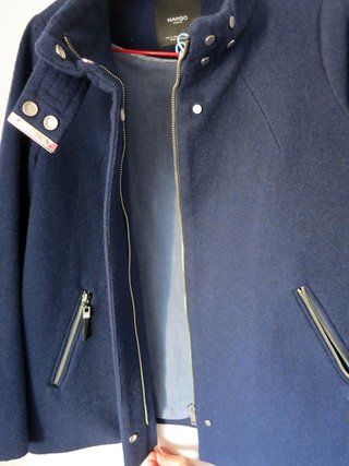 Chaquetón Mango Azul Talla S