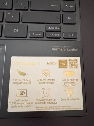 Portátil ASUS ZenBook 13 OLED 1kg