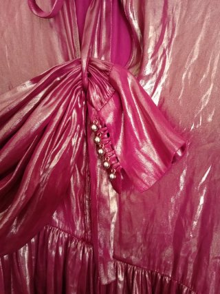 Vestido Zara efecto metalizado rojo XS